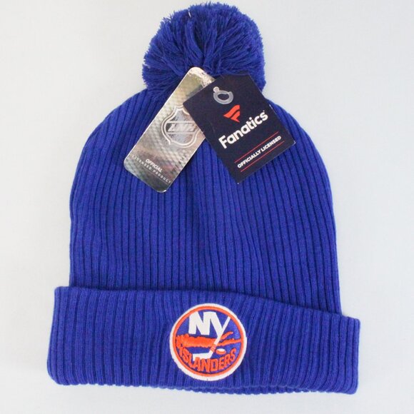 Fanatics New York Islanders Cuffed Knit Beanie Hat w/ Pom-Pom Adult Unisex OSFM - Picture 5 of 6